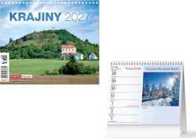 Kalendář 2027 stolní mini Krajiny
