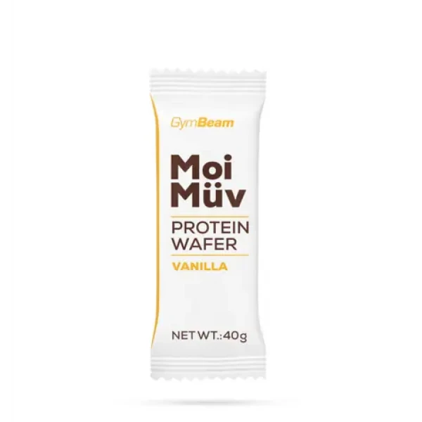 MoiMüv Protein Wafer - GymBeam (vanilka, 40 g) (69694-1-40g-vanilla)