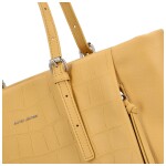 Elegantní dámská koženková kabelka přes rameno Viviane, žlutá