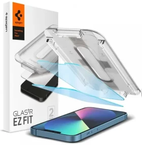 Spigen Glass tR EZ Fit Anti-BlueLight ochranné sklo pro Apple iPhone 14 13 13 Pro 2ks (AGL03389)