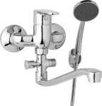 JB Sanitary Nástěnná umyvadlová a sprchová baterie TIRA, rozteč 100 mm s příslušenstvím, S ramínko 250 mm D10 31 21