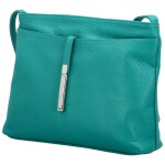 Trendy dámská malá kožená crossbody Simona, tyrkysová