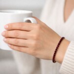 Náramek Swarovski Elements Cianoti Garnet, Červená 14 cm + 9 cm (prodloužení)