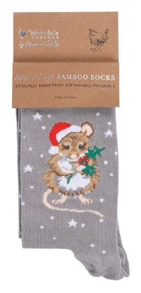 Dámské ponožky Wrendale Designs Christmouse - Myška, vánoční