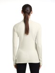 Dámské merino triko s dlouhým rukávem, 1/2 zip ICEBREAKER Wmns 300 MerinoFinePolar LS Half Zip, Undyed velikost: L