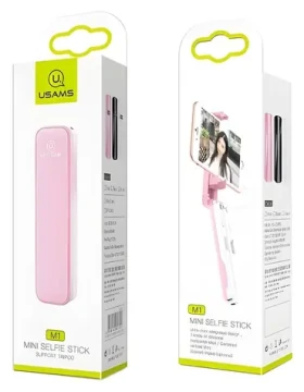 USAMS ZB052 M1 Mini zelená / Selfie tyč / 3.5mm jack / Nerezová ocel (ZB5203)