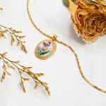 ELENYS Nostalgia Bloom – pozlacený náhrdelník 18K žluté zlato Délka: 50+5 cm / max. 55 cm