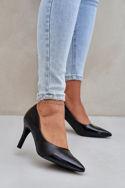 Lodičky Z Lakované Eko Kůže Černé Sanalitia 37