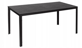 Velký zahradní stůl v černé barvě Černá