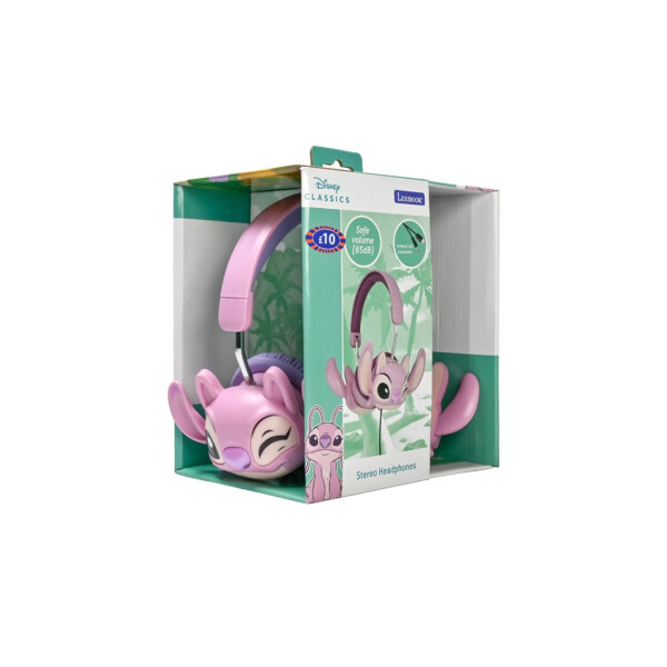 Lexibook skládací drátová sluchátka Stitch Angel s limitem hlasitosti - Alltoys Lexibook