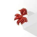 Brož Swarovski Elements Goldfish - malá rybka, Červená