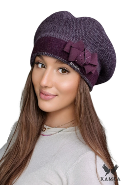 Kamea Beret K.16.016.14 Purpurový 54-60