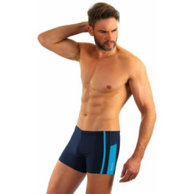 Pánské plavky BD 364 Tmavě modrá s modrou - Sesto Senso tm. modrá s modrou XL