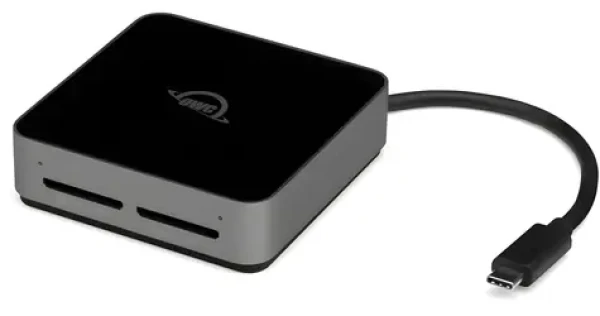 OWC Atlas Dual SD Card Reader hliníková / Čtečka paměťových karet / USB-C 3.2 Gen 2 / SDHC/SDXC/UHS-II (OWCTCDSDRDR)