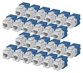 StarTech Keystone Jack CAT6 bílá / Keystone Jack / RJ-45 / 180° / Bez nářadí / PoE / 24 ks (C6KEYTL180WH24PK)