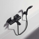 IDEAL STANDARD - CeraLine Vanová nástěnná baterie s příslušenstvím, černá BC270XG