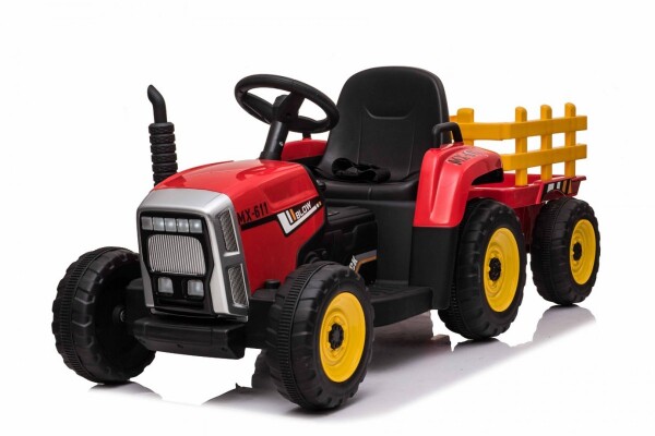 Mamido Elektrický traktor s vlečkou T2 červený