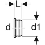 GEBERIT - Příslušenství Pryžové těsnění d 32 mm/ d1 46 mm 152.495.00.1