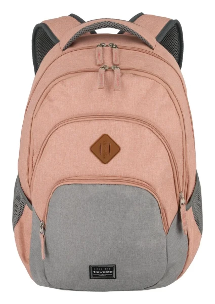 Travelite Basics Backpack Melange Rose/grey 22 L TRAVELITE-96308-17