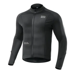 Rockbros Podzimní/zimní cyklistická bunda černá, velikost L / Cyklistická bunda / Dlouhý rukáv