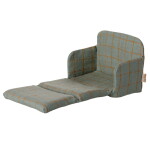 Maileg Rozkládací pohovka pro myšky Maileg Checker, zelená barva, textil