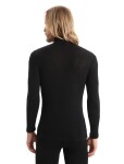 Pánské merino tričko s dlouhým rukávem ICEBREAKER Mens 175 Everyday LS Half Zip, Black velikost: XL