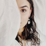 Perlové náušnice Eudora - starožitná mince, sladkovodní perla, Stříbrná Bílá