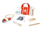 Doktorský set s červeno-bílou lékařskou taškou