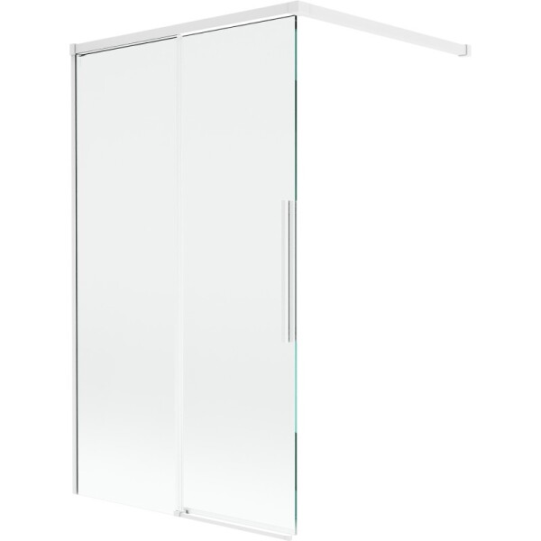 MEXEN/S - Rox vanová zástěna 2-křídlová posuvná 100 x 150, transparent, bílá 8C9-100-003-20-00