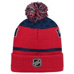 Outerstuff Dětská zimní čepice Washington Capitals NHL Puck Pattern Cuffed Pom