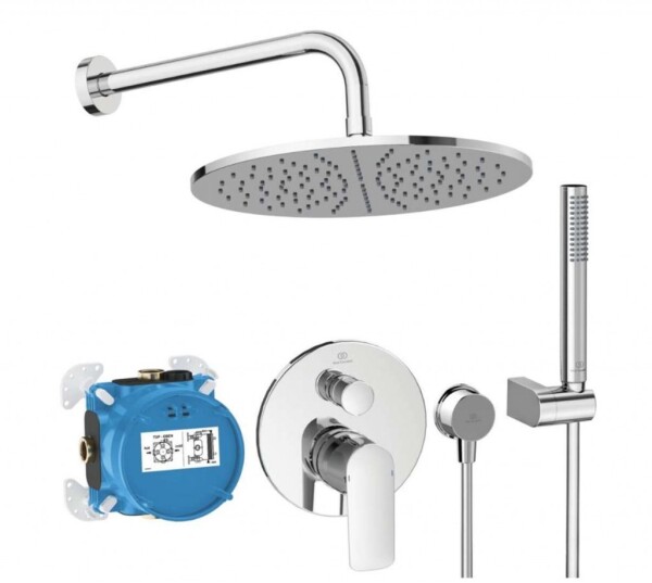 IDEAL STANDARD - CeraTherm Sprchový set s baterií pod omítku, s tělesem, průměr 30 cm, chrom A7574AA