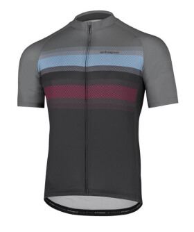 Pánský cyklistický dres LEADER, šedá/antracit (elastický materiál MicroCool, velikost 3XL)