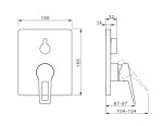 HANSA - Twist Baterie pod omítku pro 2 spotřebiče, chrom 89849085