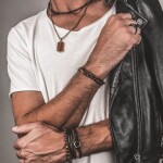 Luxusní pánský náramek Antonio Gold - tygří oko, zlatý hematit, Hnědá 20 cm