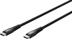 Goobay černá / Kabel USB-C - USB-C / Textilní opláštění / Kovové konektory / 2 m (73954)