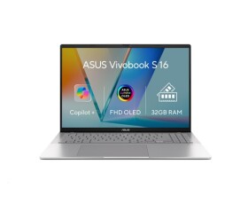 ASUS NTB Vivobook S16 (S3607AA-OLED009), Ultra 7 355, 16" 1920 x 1200, 32GB, 1TB SSD, Intel Arc, No OS, Silver EDF_2910326
