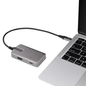 StarTech USB-C Multiport Adaptér šedá / USB-C hub / HDMI 4K 60Hz / USB-A 3.2 Gen2 / 2x USB-C 3.1 Gen2 (DKT31CHPD3)