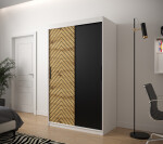 Šatní skříň Abi Jodelka Barva korpusu: Černá, Rozměry: 120 cm, Dveře: Bílá mat