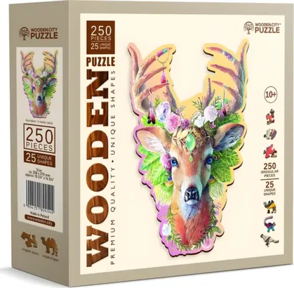 WOODEN CITY Dřevěné puzzle Módní jelen