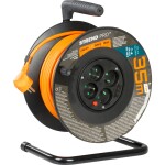 STREND PRO 213057 Prodlužovací kabel na bubnu, 35m, 4 zás., 3x1,5mm, oranžový