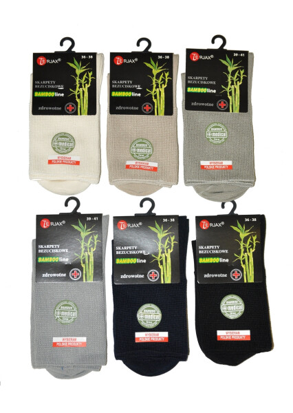 Dámské ponožky Terjax Bamboo line netlačící Art.015 popelavě šedá 36-38
