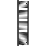 CERANO - Koupelnový radiátor Benito - středové připojení 50mm/boční - 703 W - černá matná - 1700x450 mm CER-710056