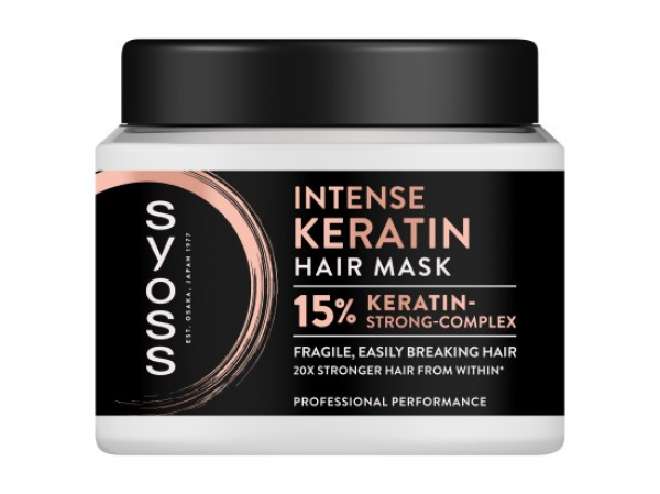 Syoss Intense Keratin vlasová maska pro křehké, snadno se lámající vlasy 400ml
