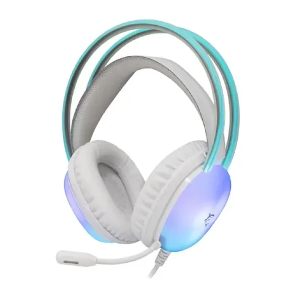 White Shark PEACOCK 2 bílá / herní headset / mikrofon / 2m / 3.5mm / USB / PC PS4/5 Mac (PEACOCK2-W)