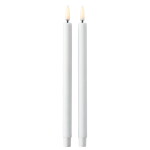 STOFF NAGEL Voskové LED svíčky White – set 2 ks, bílá barva, plast, vosk