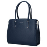 Elegantní dámská koženková kabelka na rameno Miraya, tmavě modrá