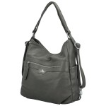 Stylový dámský koženkový kabelko-batoh Coveri Gael, šedý