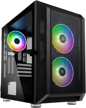 Kolink Citadel MESH RGB černá / M-ATX / 2xUSB 3.0 + 1xUSB 2.0 / 3x120 mm ARGB / bez zdroje / průhledná bočnice (CITADEL MESH RGB)