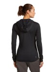 Dámská merino mikina ICEBREAKER Wmns 300 RealFleece Descender LS Zip Hood, Black velikost: XS