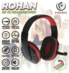 Rohan PC sluchátka s mikrofonem / Sluchátka / Stereo / 2x Jack 3,5mm (in/out) (RBLSLU00032)